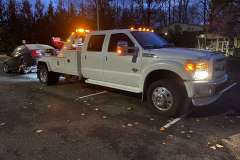 towing truck with night